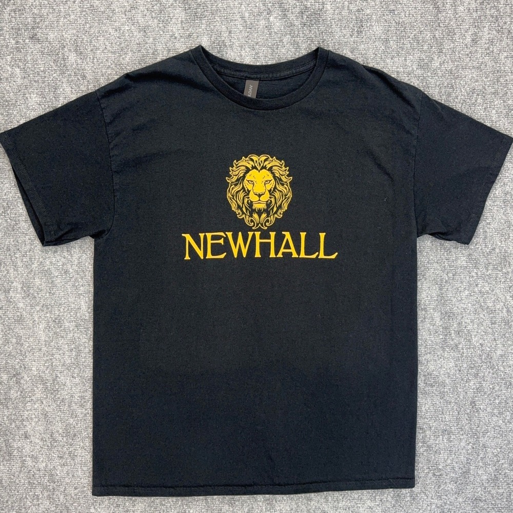 Gildan Newhall Brewery T-Shirt Mens L Black Lion Graphic Print Short‎ Sleeve Top